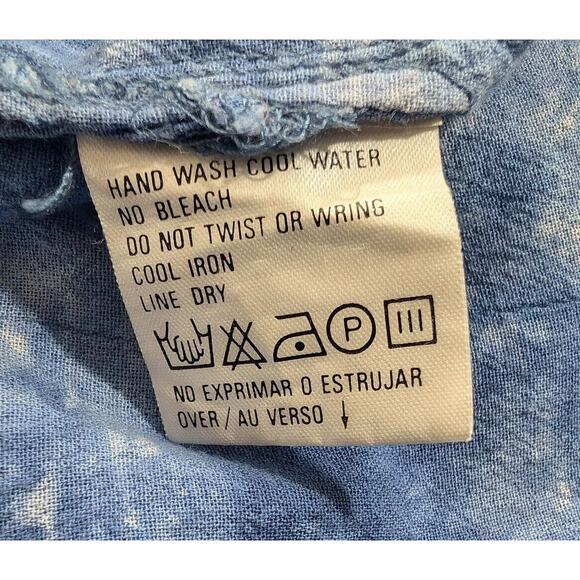 Vintage 90s Blue Tie Dye Top Pants Set Misses Size S L - Picture 10 of 11